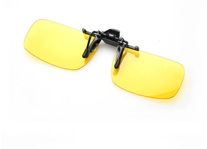 Clip-on myopia sunglasses with night vision lenses for prescription glasses