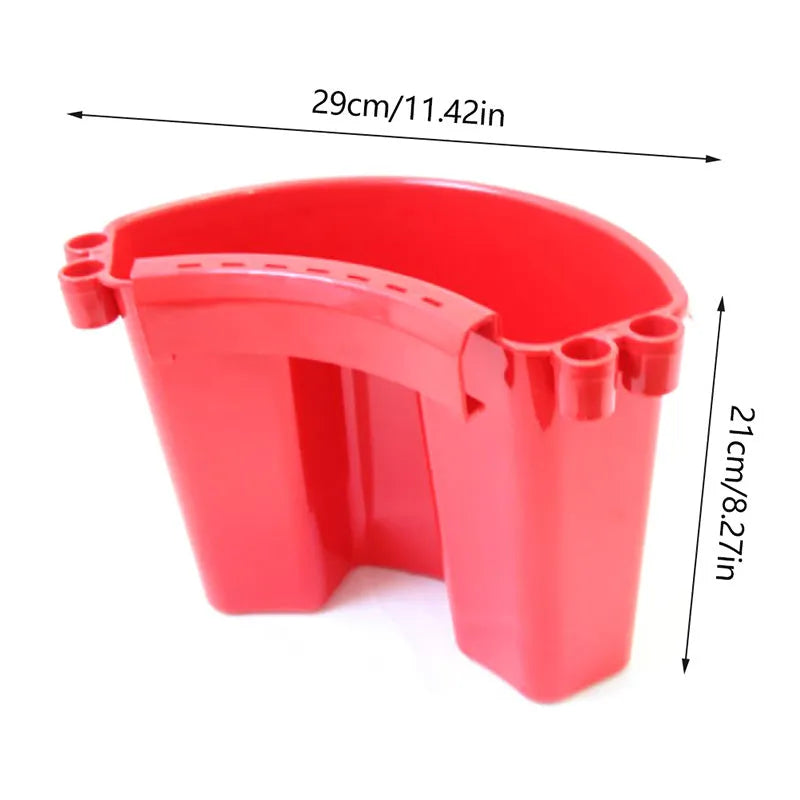 Black dual compartment car wash bucket made from PP plastic