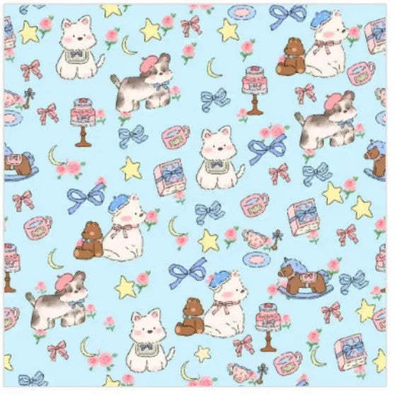 Cartoon printed cat cloth cosmetic bag in nylon fabric with animal designs