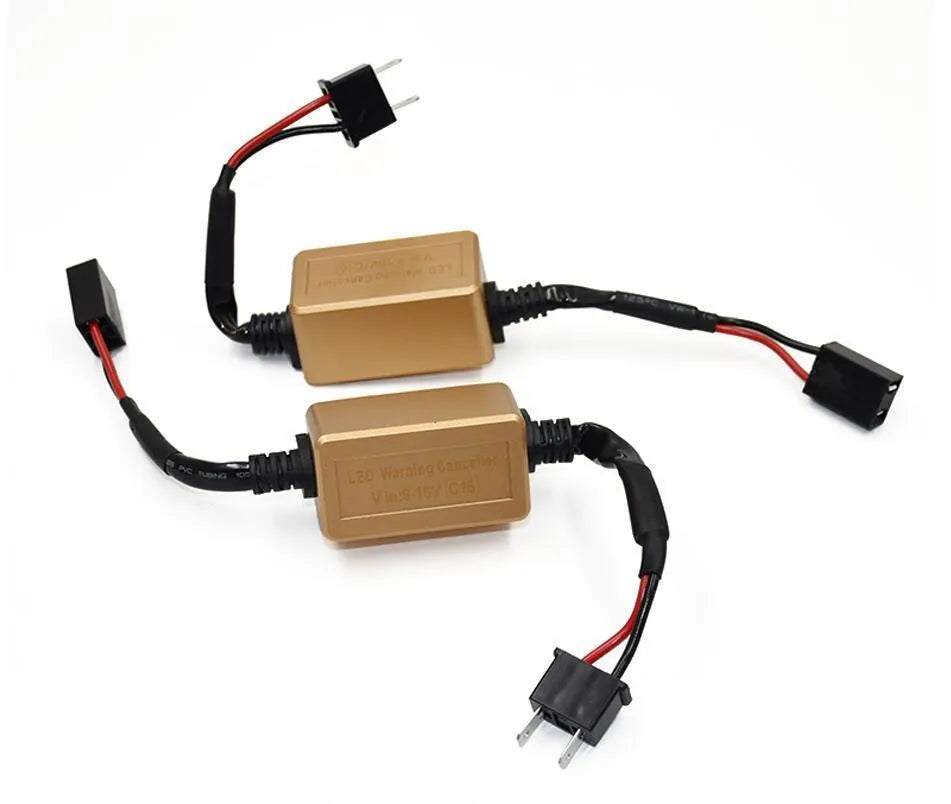 Black alloy LED car headlight canbus decoder for H4 H7 H11 compatibility to eliminate flicker and error codes