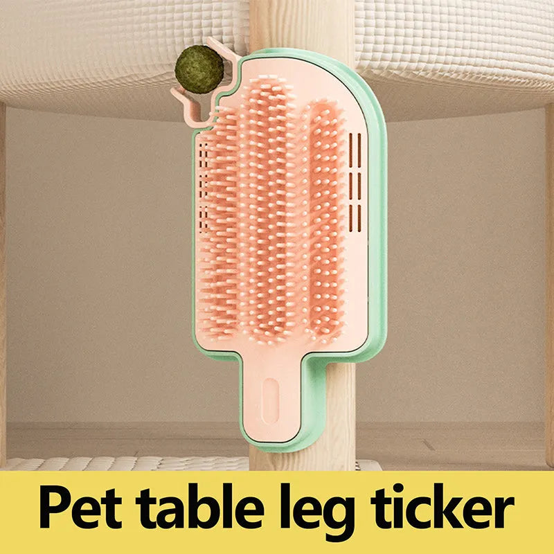 Ice cream cone shaped cat scratching toy with feather or mint ball attachments