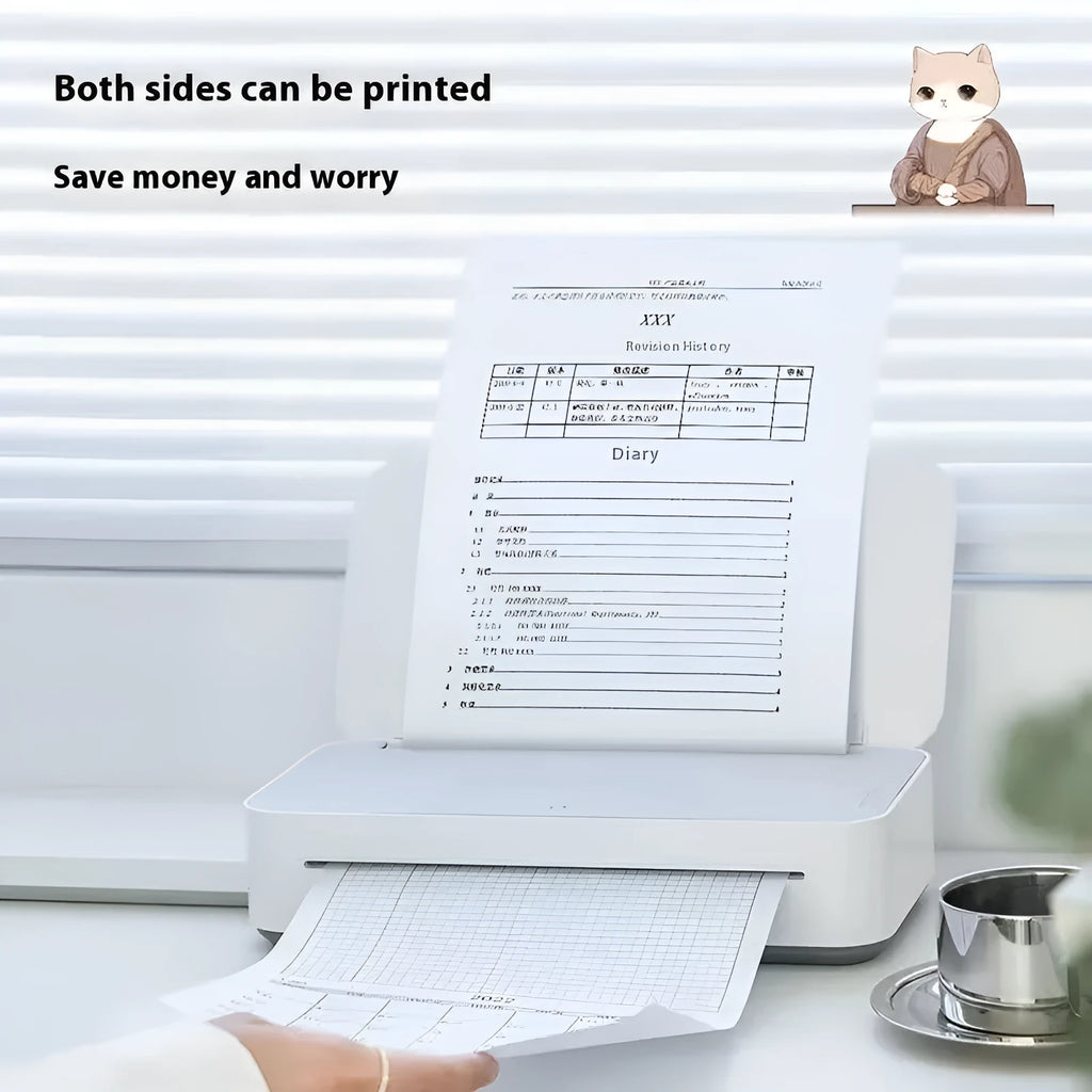 Household small intelligent remote learning printer with plastic construction and ribbon cartridge system