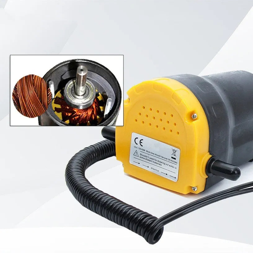 12V electric self-priming oil gear pump with engineering plastic housing.