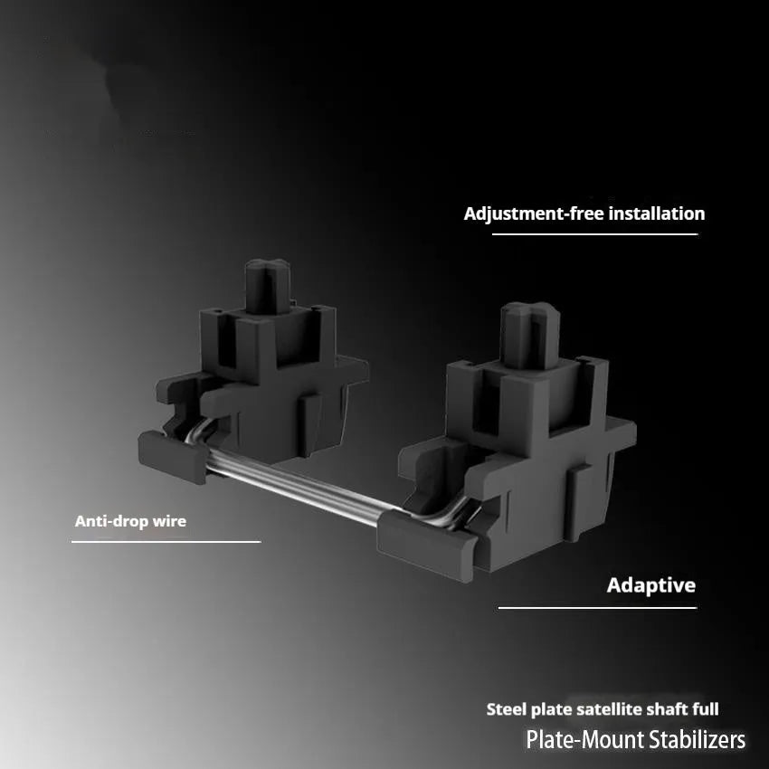 Mechanical keyboard stabiliser accessories with 4.3-inch display screen in black and milky white colours