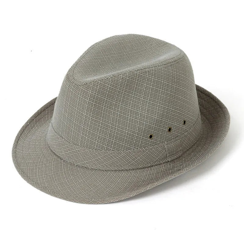 Classic men's fedora hat in thickened suit material, shown in a dark colour on a neutral background.