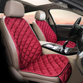 Ringer plush cotton car seat cushion in burgundy colour on a car seat