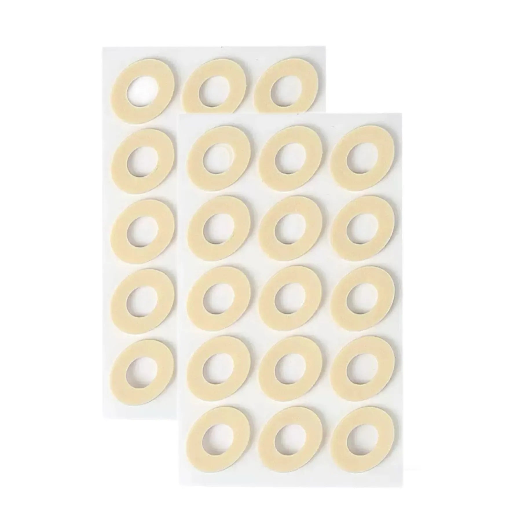 Pack of women's heel and toe protector pads in four different shapes on a white background.