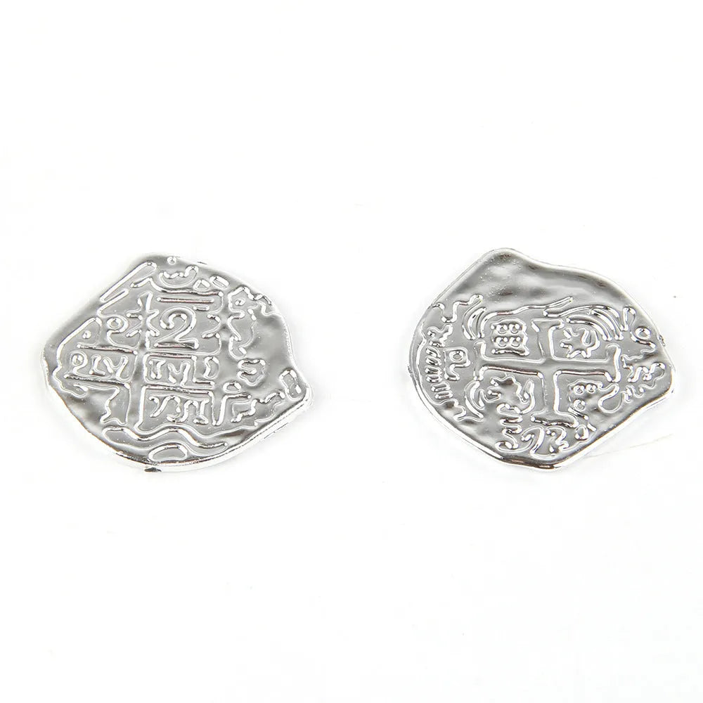 Plastic Roman coin replicas with electroplated bronze, gold or silver finish, 100 pieces per set