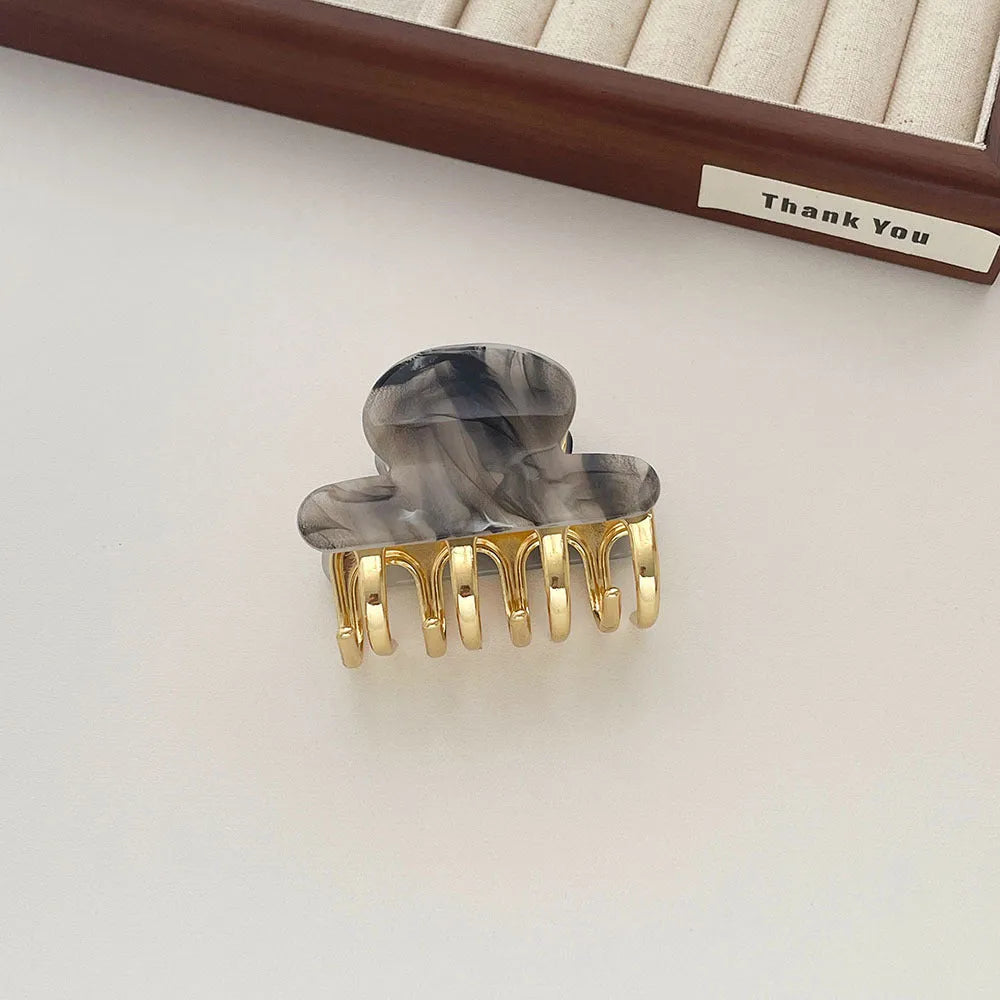 Dopamine retro acetate hair barrettes with medium metal grip in R08 colour variations