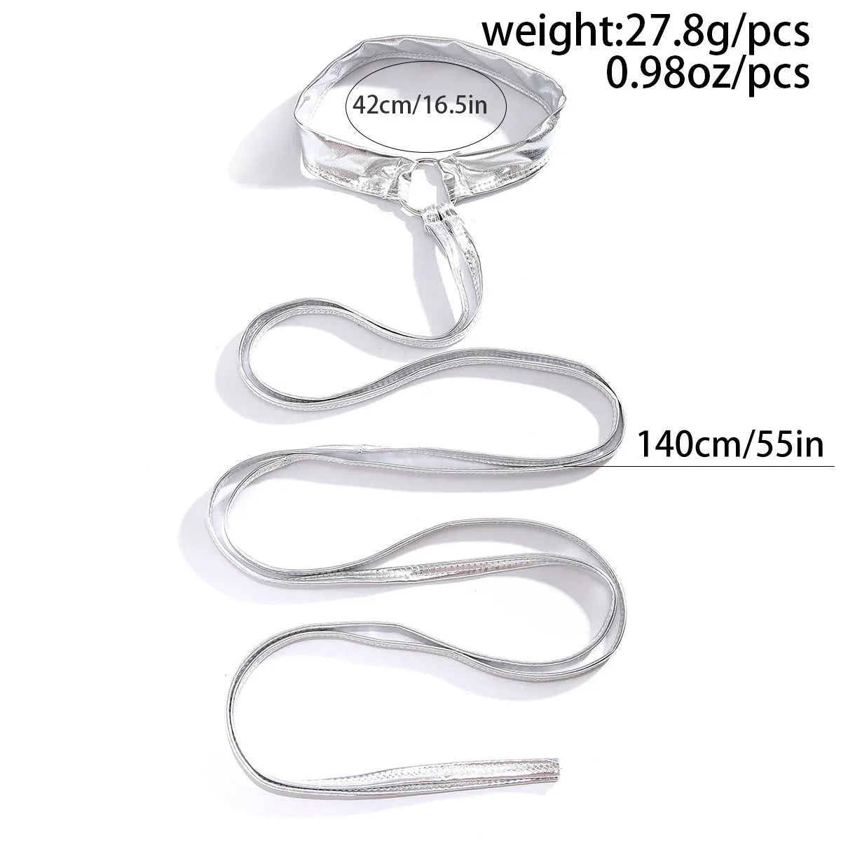 Silver alloy geometric lace-up cross thigh chain jewellery for women