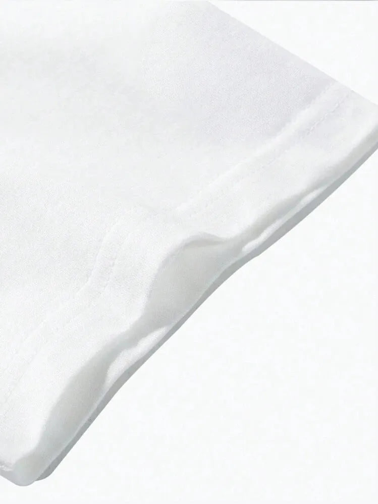 Men's casual cotton T-shirt in Japanese retro style with short sleeves in solid colour options