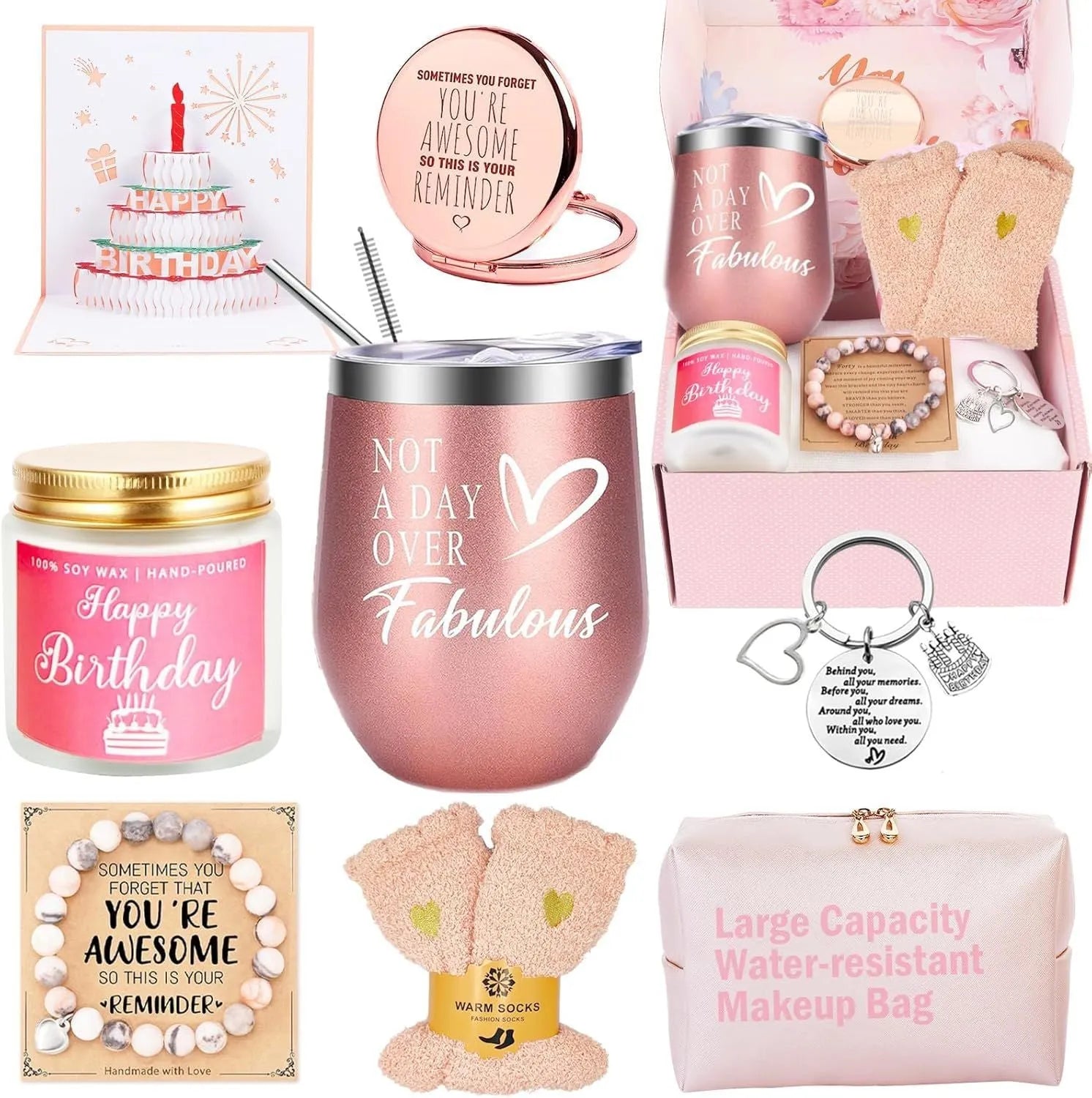 Soy wax aromatherapy candle bath gift set in modern simplicity style with multiple colour options