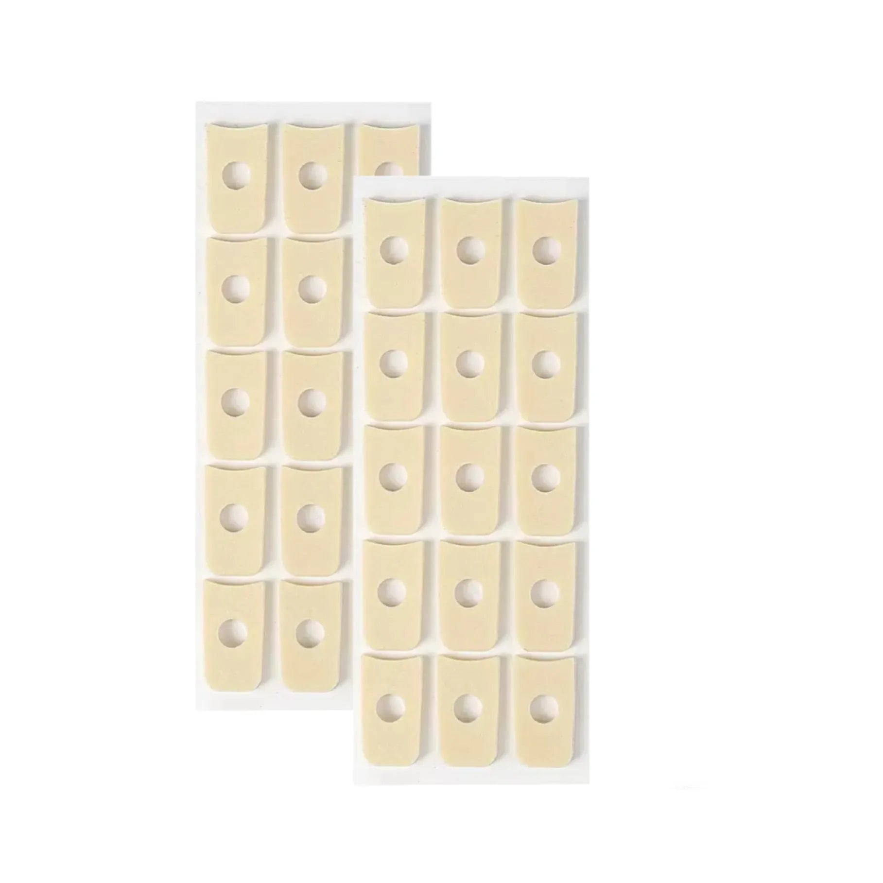 Pack of women's heel and toe protector pads in four different shapes on a white background.