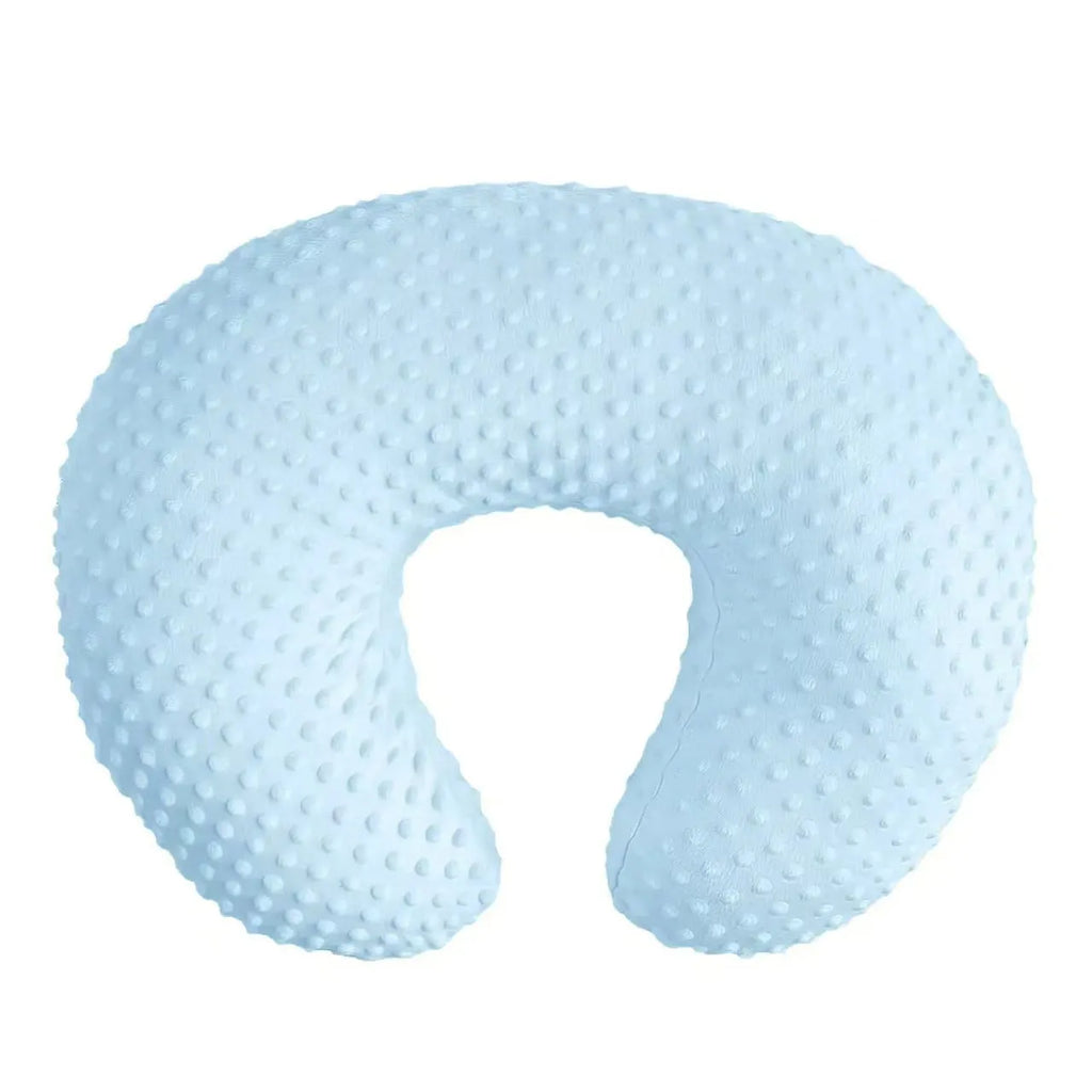 Nursing pillow in pink, yellow, grey or light blue colour with polyester fibre filling