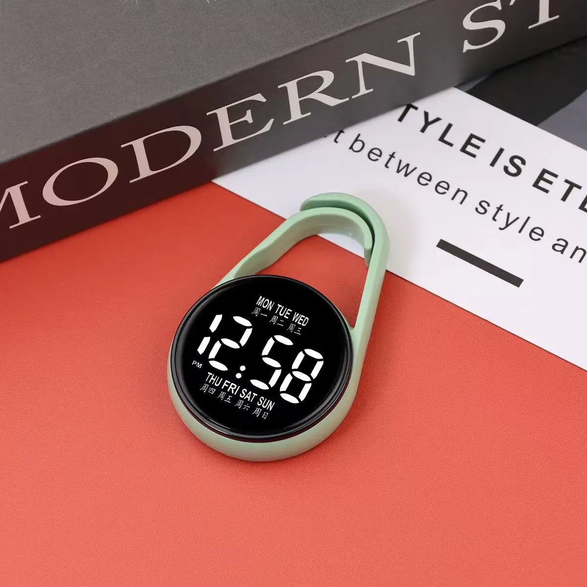 LED luminous electronic watch with waterproof feature and plastic strap in multiple colour options