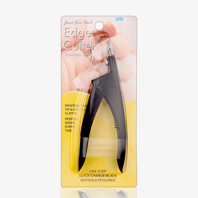 French nail art scissors with U-shaped stainless steel blades for cuticle trimming