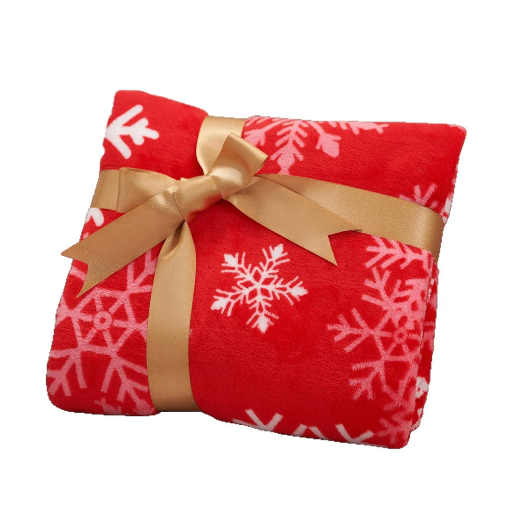 Christmas blanket in soft flannel and warm plush fabric with American style design