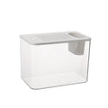 Black or white plastic betta fish tank with cover measuring 32cm wide by 18.5cm deep by 23cm high