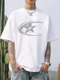 Men's casual cotton T-shirt in Japanese retro style with short sleeves in solid colour options