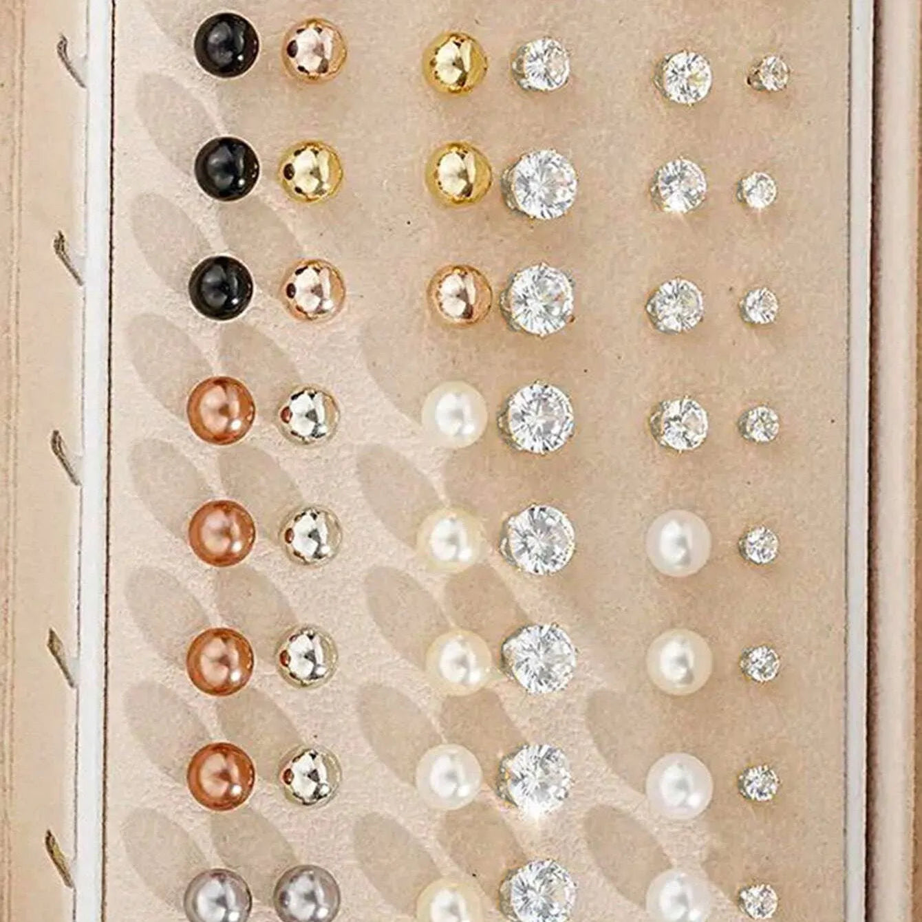 108-piece gold and yellow geometric alloy earrings combination set for women