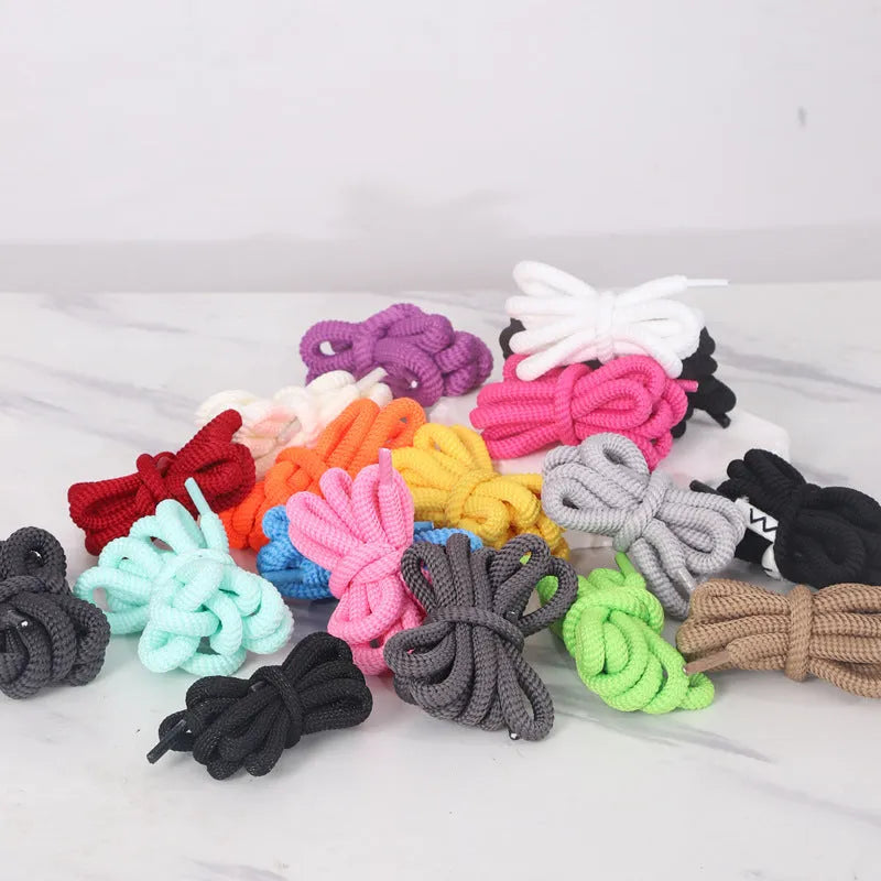 Oval shoelace adapter rope showing 1.0cm width and multiple colour options including black, pink, and lake blue