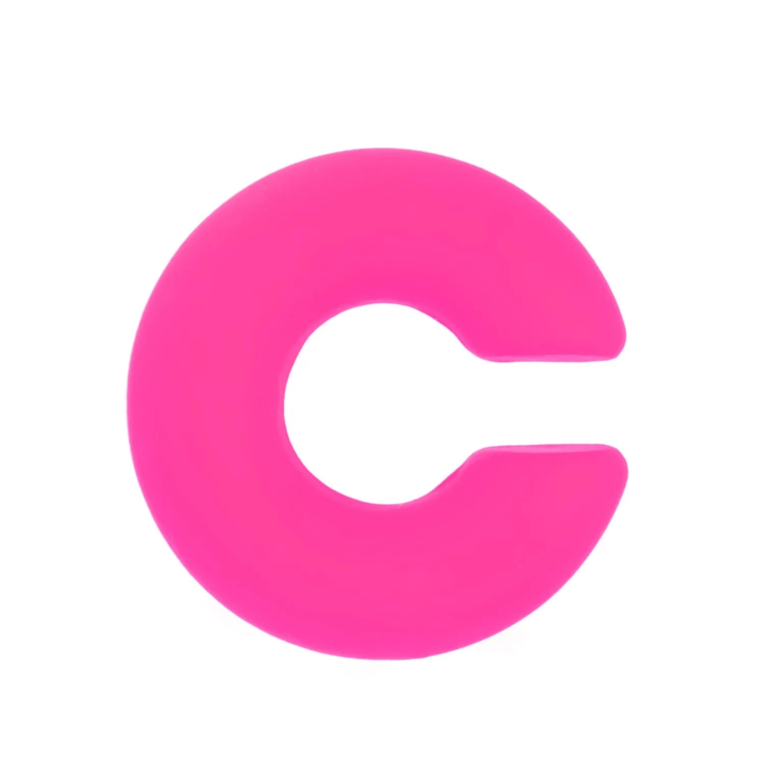 Matte coarse finish geometric C-shaped clip-on earrings for women in a selection of candy colours.