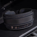 Abdominal training belt with lumbar support for weightlifting exercises in multiple colour options