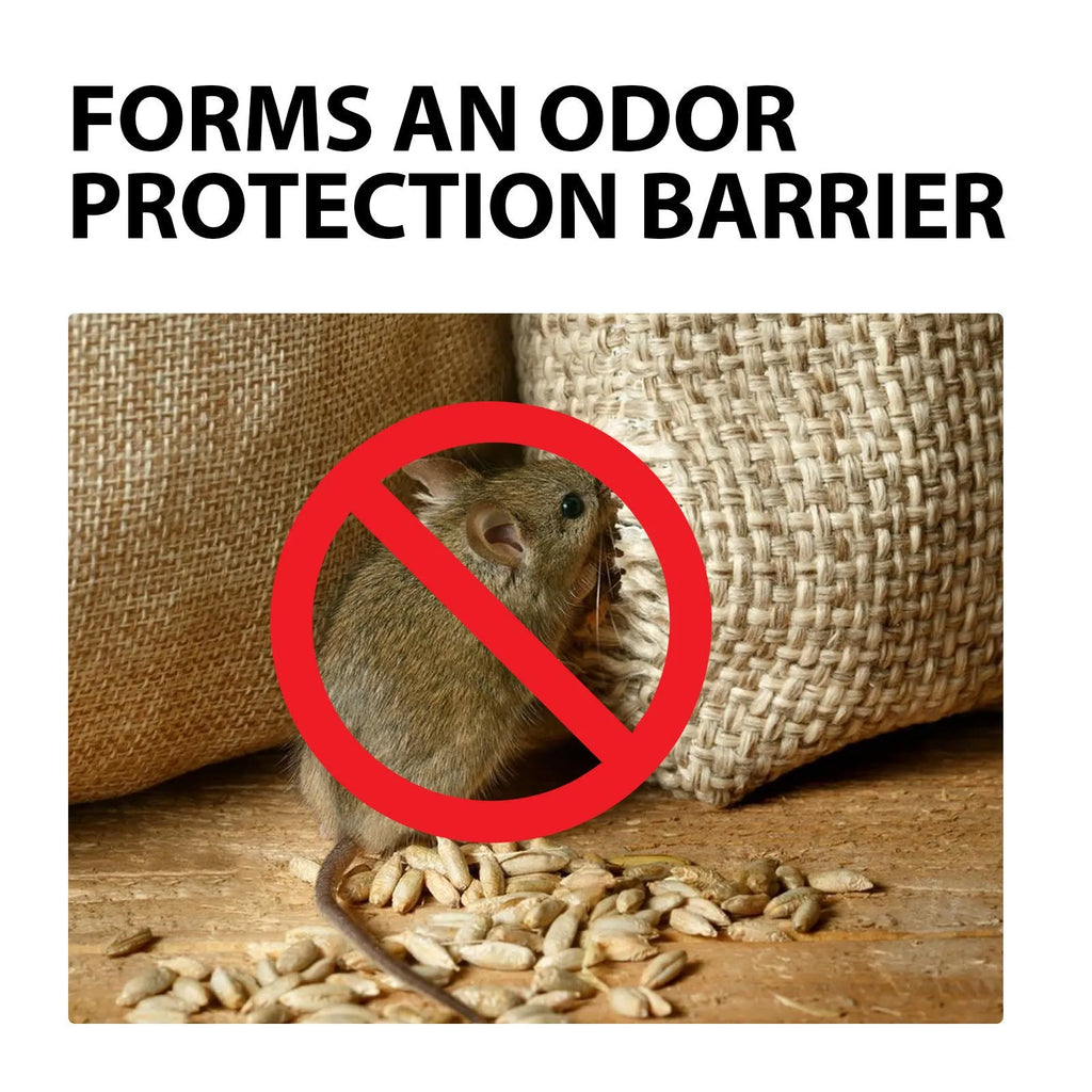 60ml bottle of natural rat repellent spray with clove, peppermint, and camphor oils