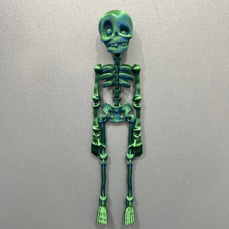 3D printed skull ornament 18cm high in various colours including luminous green and bone color for modern art decoration