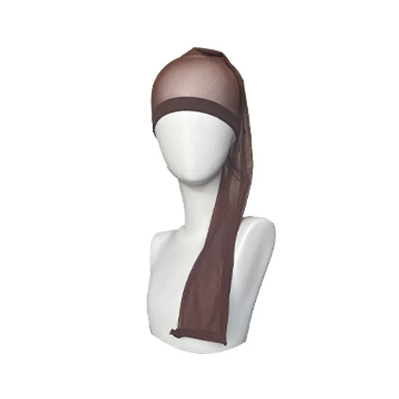Mesh wig cap in various colours with oversleeve design for wig foundation