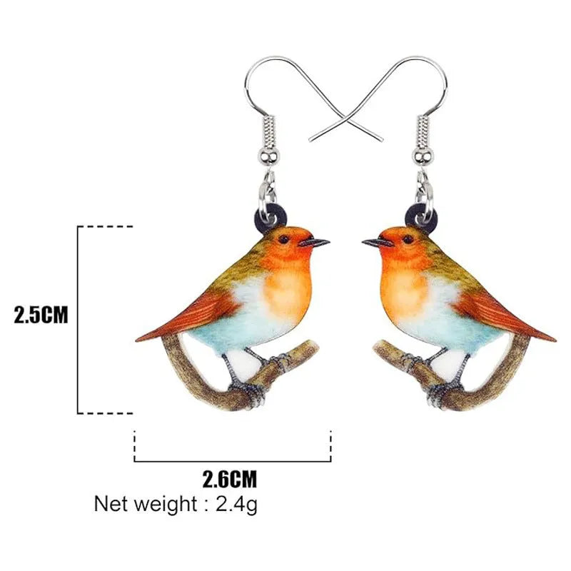Blue Titmouse geometric acrylic pendant earrings with snake design elements in two colour options.