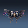 Purple temperature change butterfly rhinestone collar necklace with alloy chain