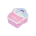 Pink and blue creative ice cream shaped plastic lunch box with spoon and fork set