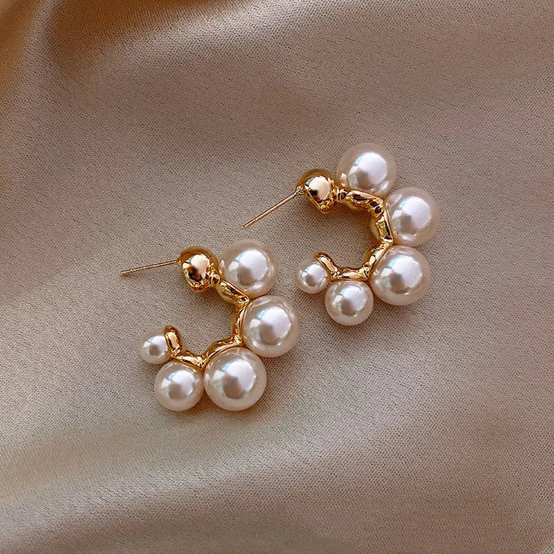 Red bell-shaped drop earrings for women made from alloy material