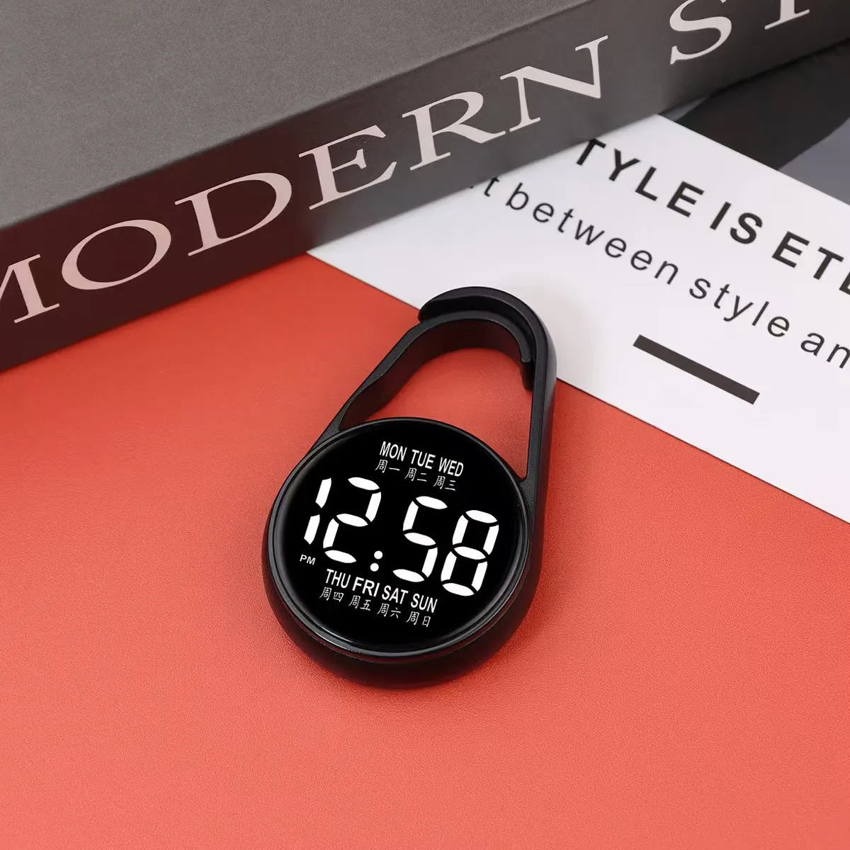 LED luminous electronic watch with waterproof feature and plastic strap in multiple colour options