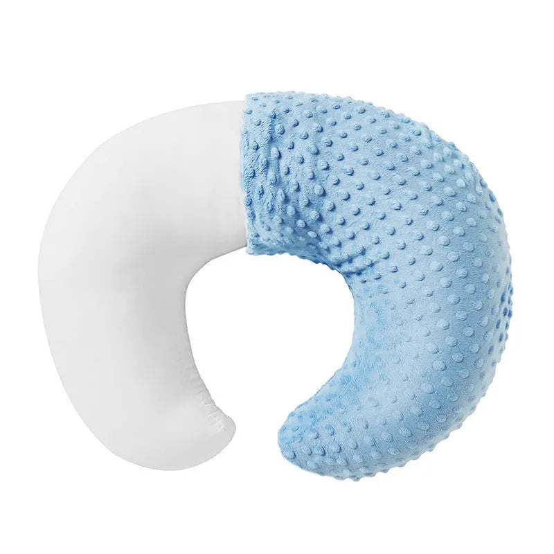 Nursing pillow in pink, yellow, grey or light blue colour with polyester fibre filling