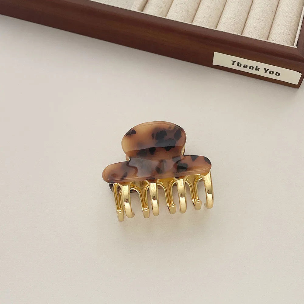 Dopamine retro acetate hair barrettes with medium metal grip in R08 colour variations