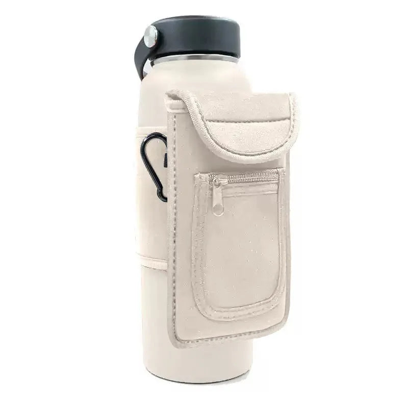 Cloth kettle sleeve with magnetic closure for sports bottles in various colour options