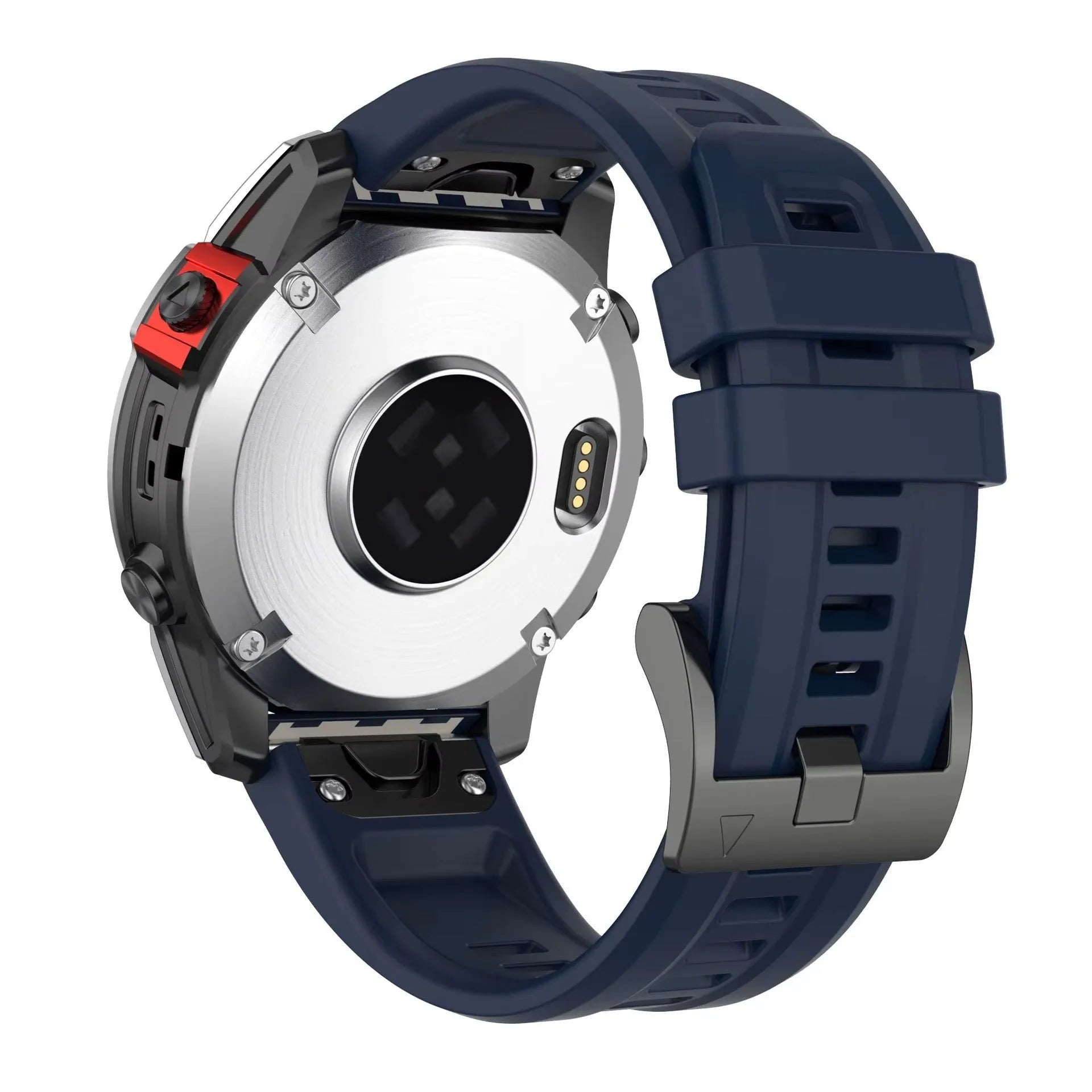 Jiaming Fenix7 silicone quick release watchband shown in multiple colours on a grey background.