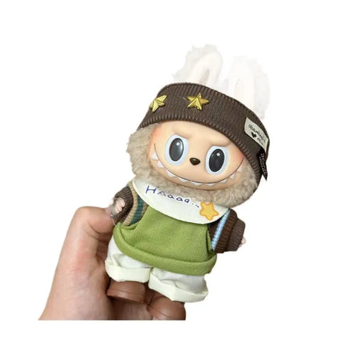 Plastic doll costume for a 17cm tall vinyl fashion figurine on a white background.
