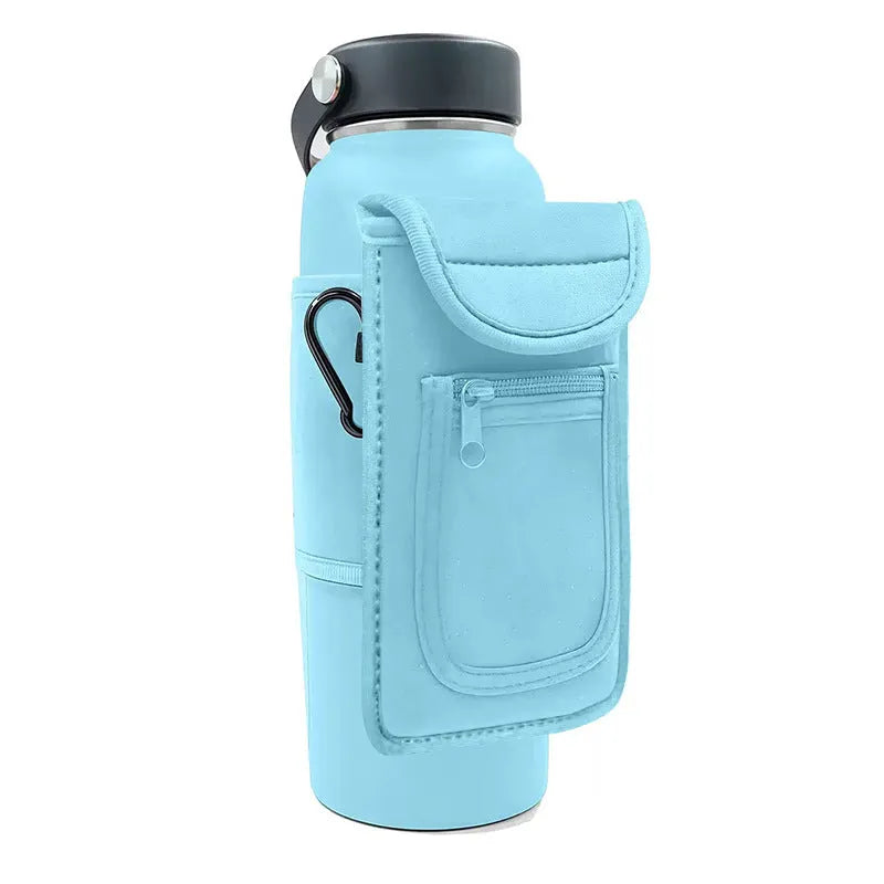 Cloth kettle sleeve with magnetic closure for sports bottles in various colour options