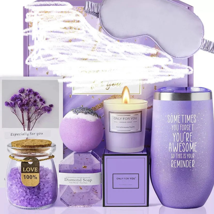 Soy wax aromatherapy candle bath gift set in modern simplicity style with multiple colour options