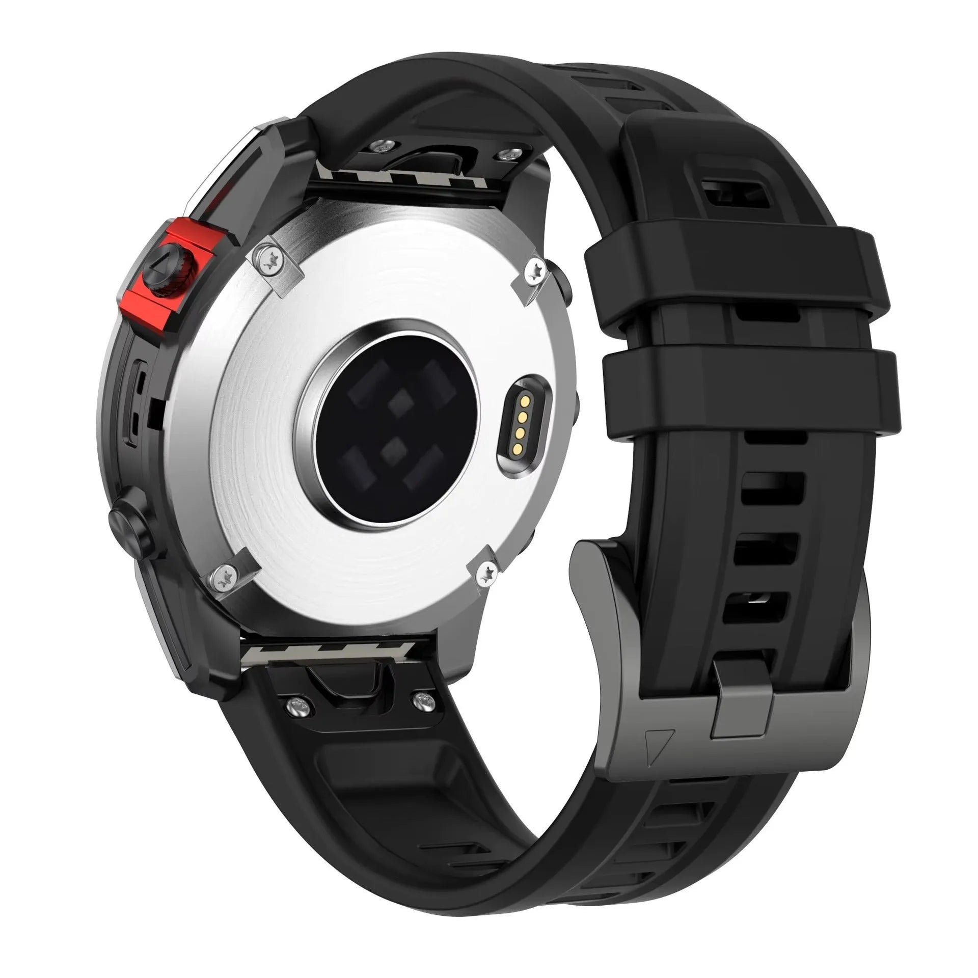 Jiaming Fenix7 silicone quick release watchband shown in multiple colours on a grey background.