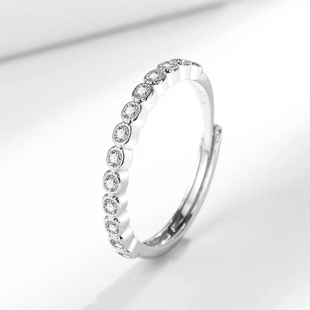 Geometric open mouth ring with diamond tail design in gold colour options