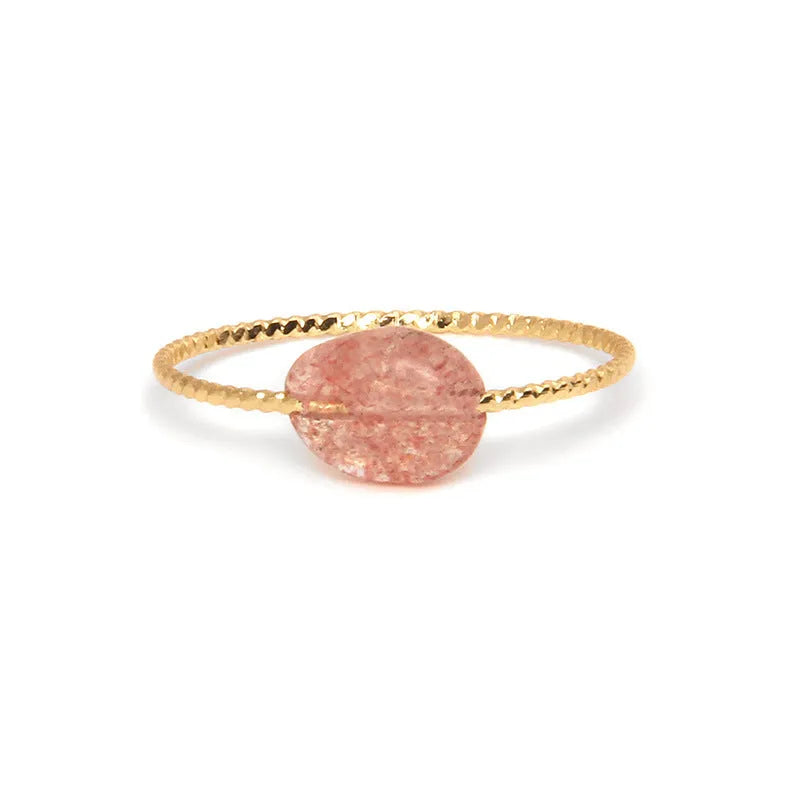 Geometric-shaped coloured agate ring for women with a polished stone finish, showing niche design details.