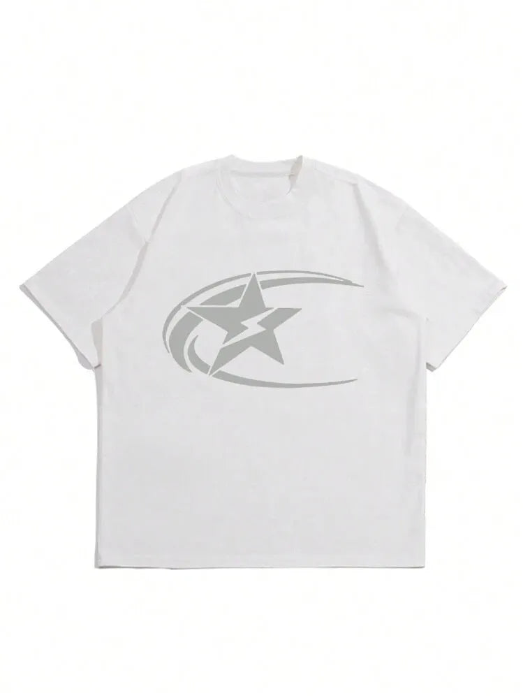 Men's casual cotton T-shirt in Japanese retro style with short sleeves in solid colour options
