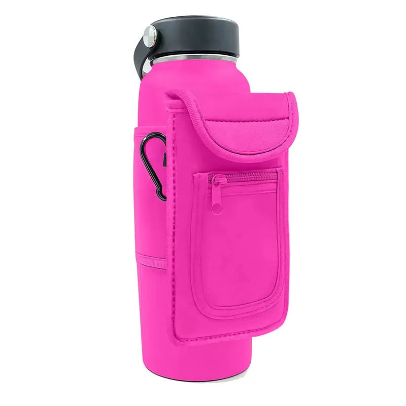 Cloth kettle sleeve with magnetic closure for sports bottles in various colour options