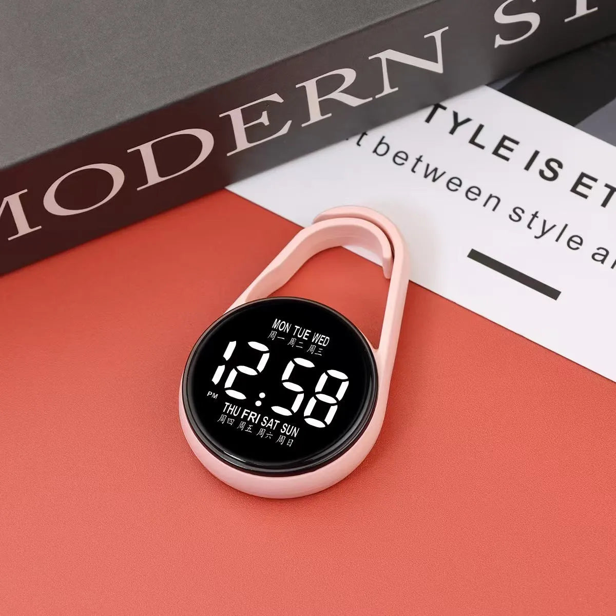 LED luminous electronic watch with waterproof feature and plastic strap in multiple colour options