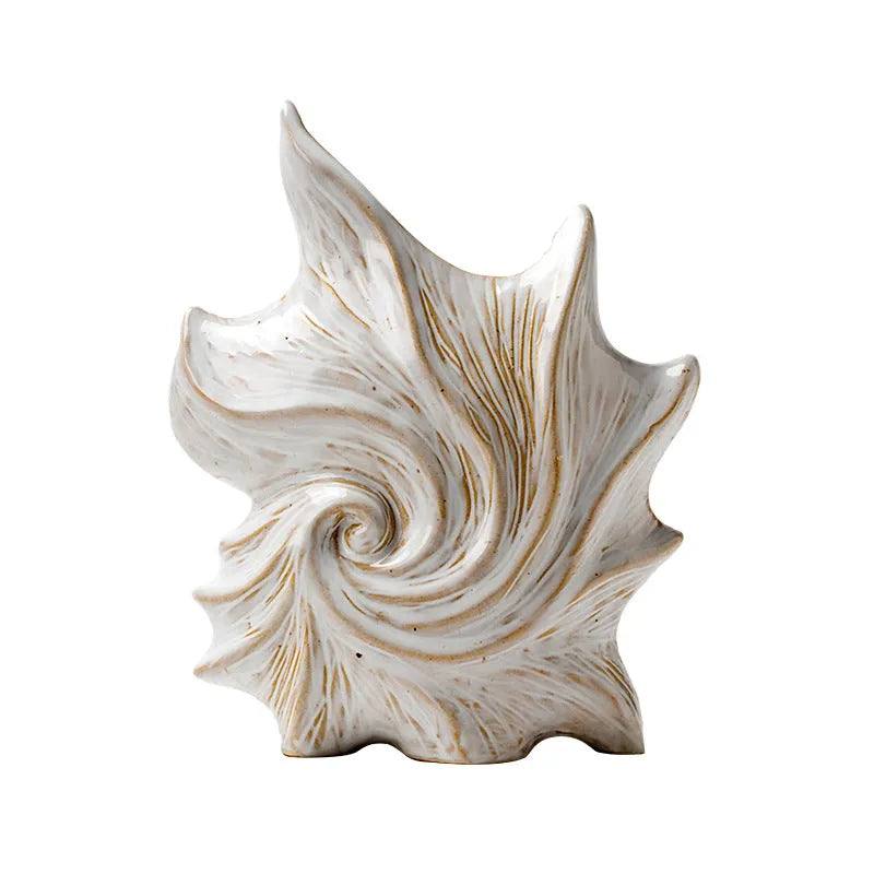 French art ceramic vase with coloured glaze finish in retro European decorative style