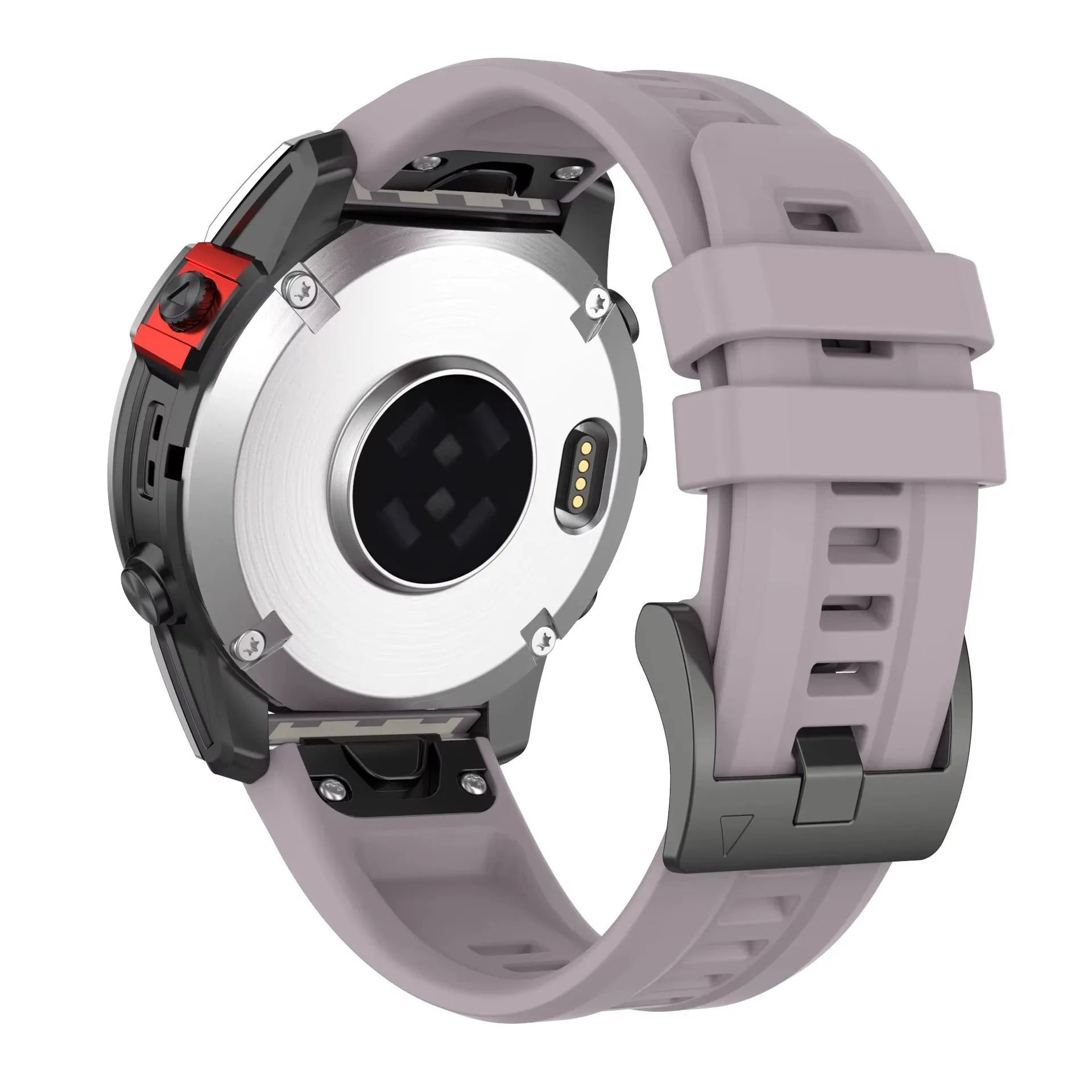 Jiaming Fenix7 silicone quick release watchband shown in multiple colours on a grey background.